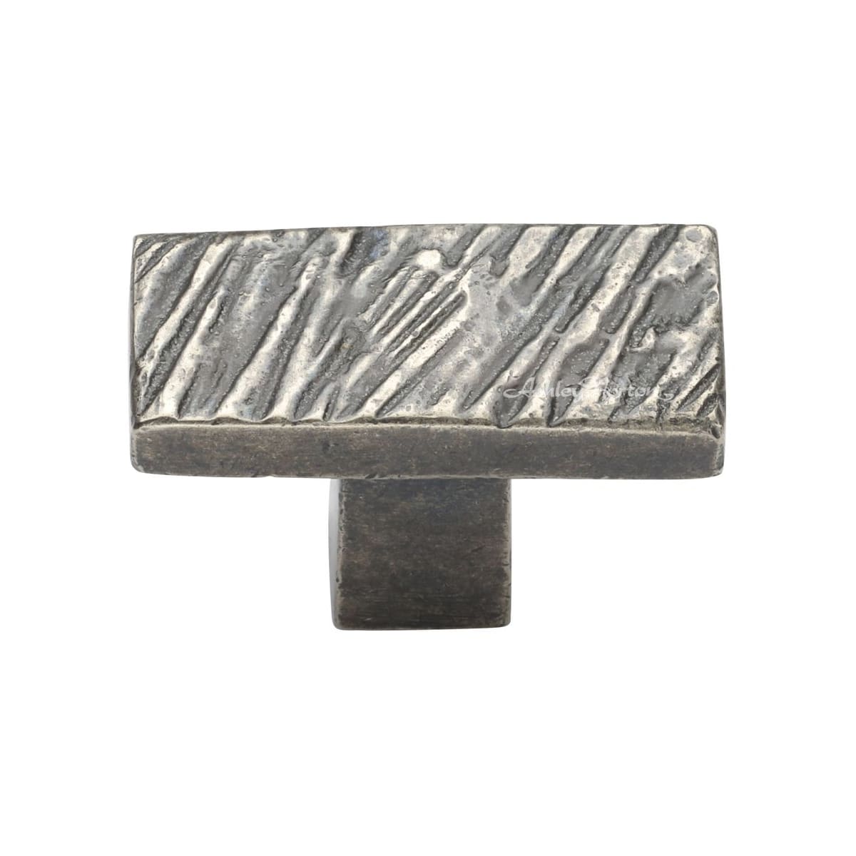 Ashley Norton - WM.3896 - Solid Bronze Textured 3/4 Inch Rectangular Cabinet Knob in White Medium