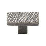 Ashley Norton - WM.3896 - Solid Bronze Textured 3/4 Inch Rectangular Cabinet Knob in White Medium