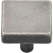 Ashley Norton - WM.3897 11/2 - Solid Bronze Disc 1-1/2 Inch Square Cabinet Knob in White Medium