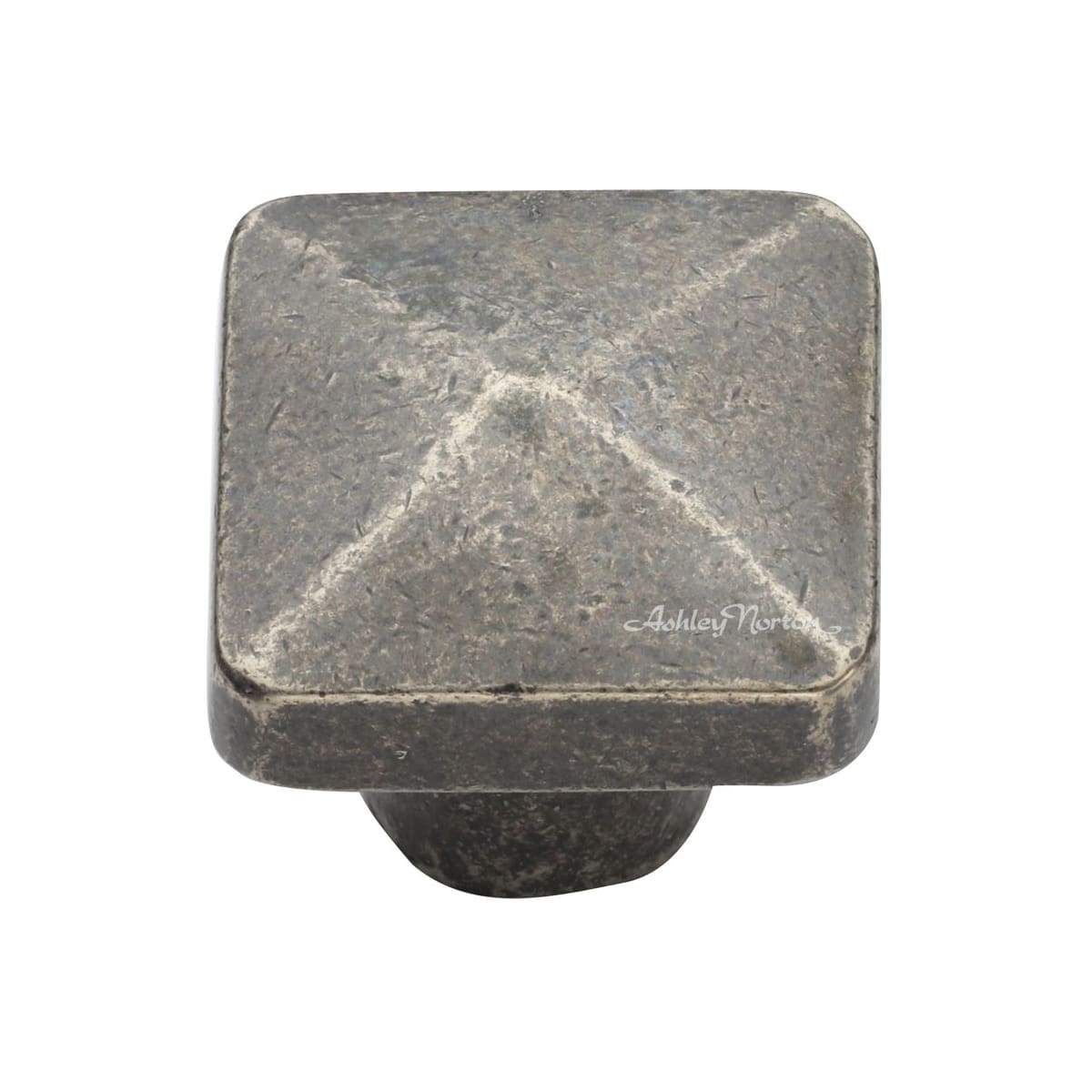 Ashley Norton - WM.390 11/4 - Solid Bronze Pyramid 1-1/4 Inch Square Cabinet Knob in White Medium