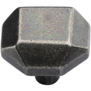 Solid Bronze Faceted 1-7/16 Inch Geometric Cabinet Knob