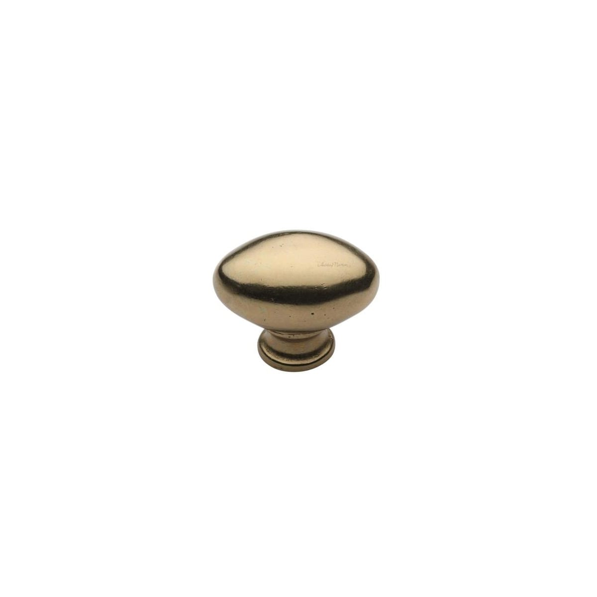 Solid Bronze 1-1/2 Inch Rustic Oval Egg Cabinet Knob / Drawer Knob