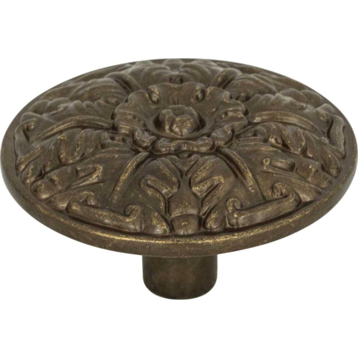 Hammered Medallion 1-1/2 Inch Mushroom Cabinet Knob
