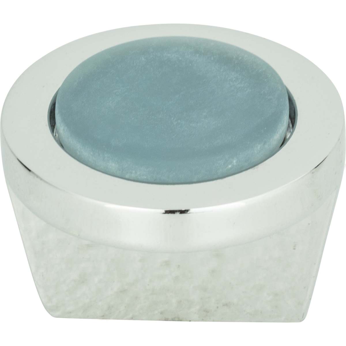 Atlas Homewares - 229-BLK-CH - Spa 1-1/4 Inch Mushroom Cabinet Knob in Black / Polished Chrome