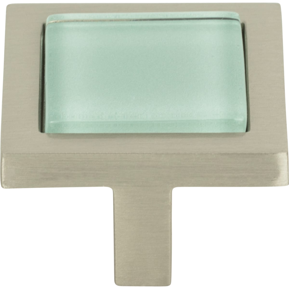 Atlas Homewares - 230-GR-BRN - Spa 1-3/8 Inch Square Cabinet Knob in Green / Brushed Nickel