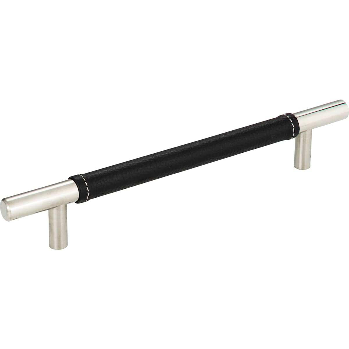 Atlas Homewares - 281-BL-CH - Zanzibar 6-5/16 Inch Center to Center Bar Cabinet Pull in Black / Polished Chrome