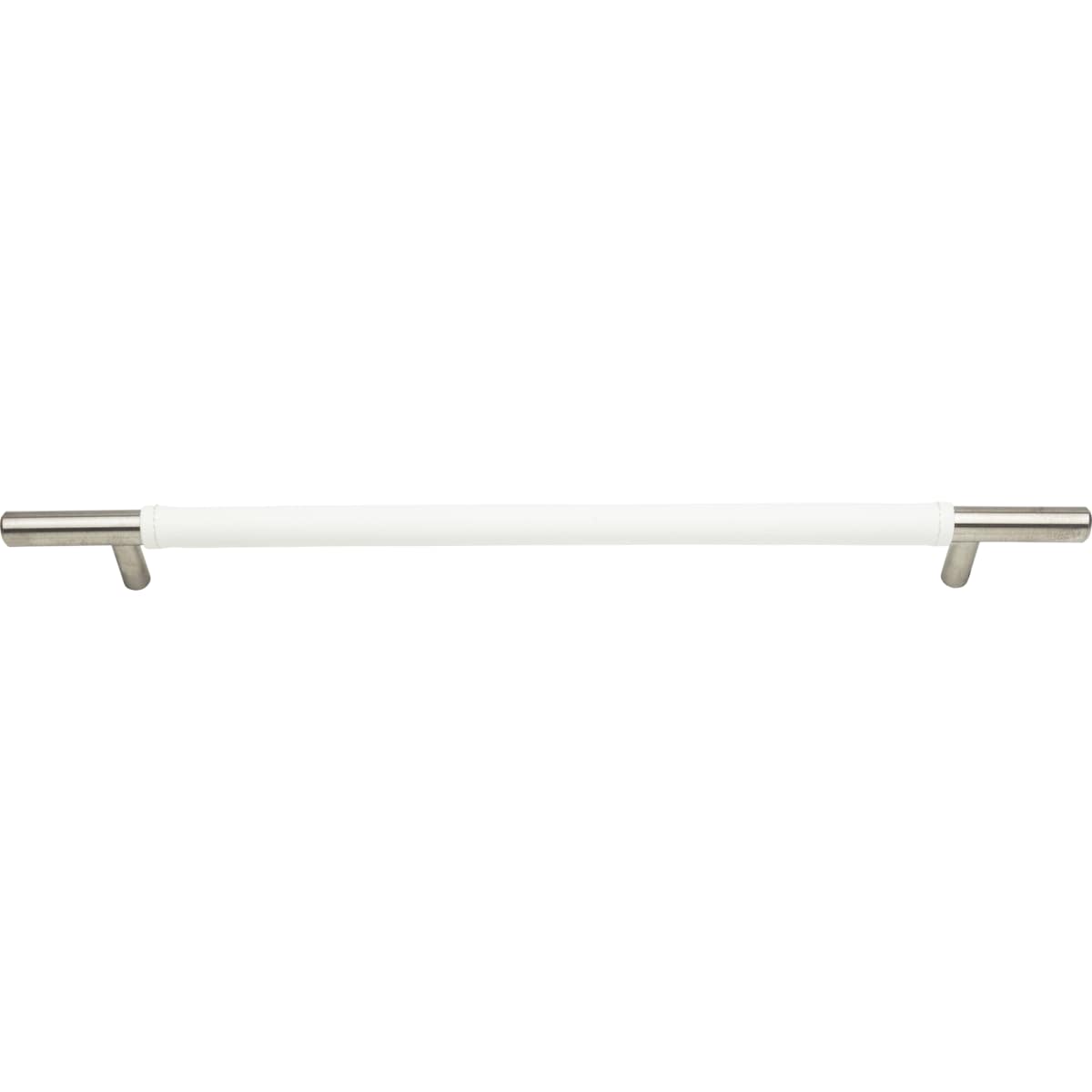 Atlas Homewares - 282-WT-SS - Zanzibar 11-5/16 Inch Center to Center Bar Cabinet Pull in White / Stainless Steel