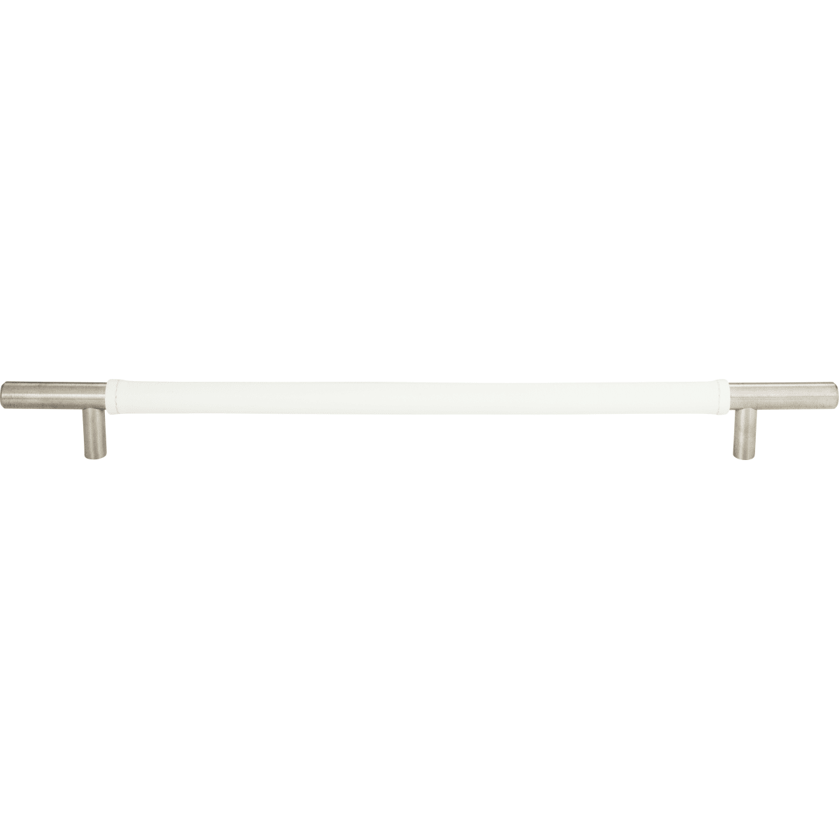 Atlas Homewares - 282-WT-SS - Zanzibar 11-5/16 Inch Center to Center Bar Cabinet Pull in White / Stainless Steel