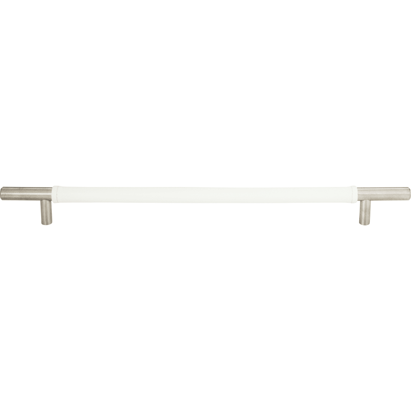 Atlas Homewares - 282-WT-SS - Zanzibar 11-5/16 Inch Center to Center Bar Cabinet Pull in White / Stainless Steel