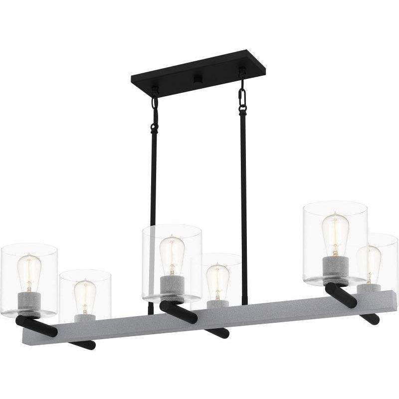 Caldwell Six Light Linear Island Chandelier