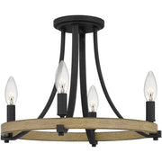Four Light Semi-Flush Mount