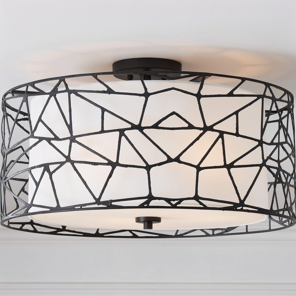 Newcastle Four Light Semi-Flush Mount