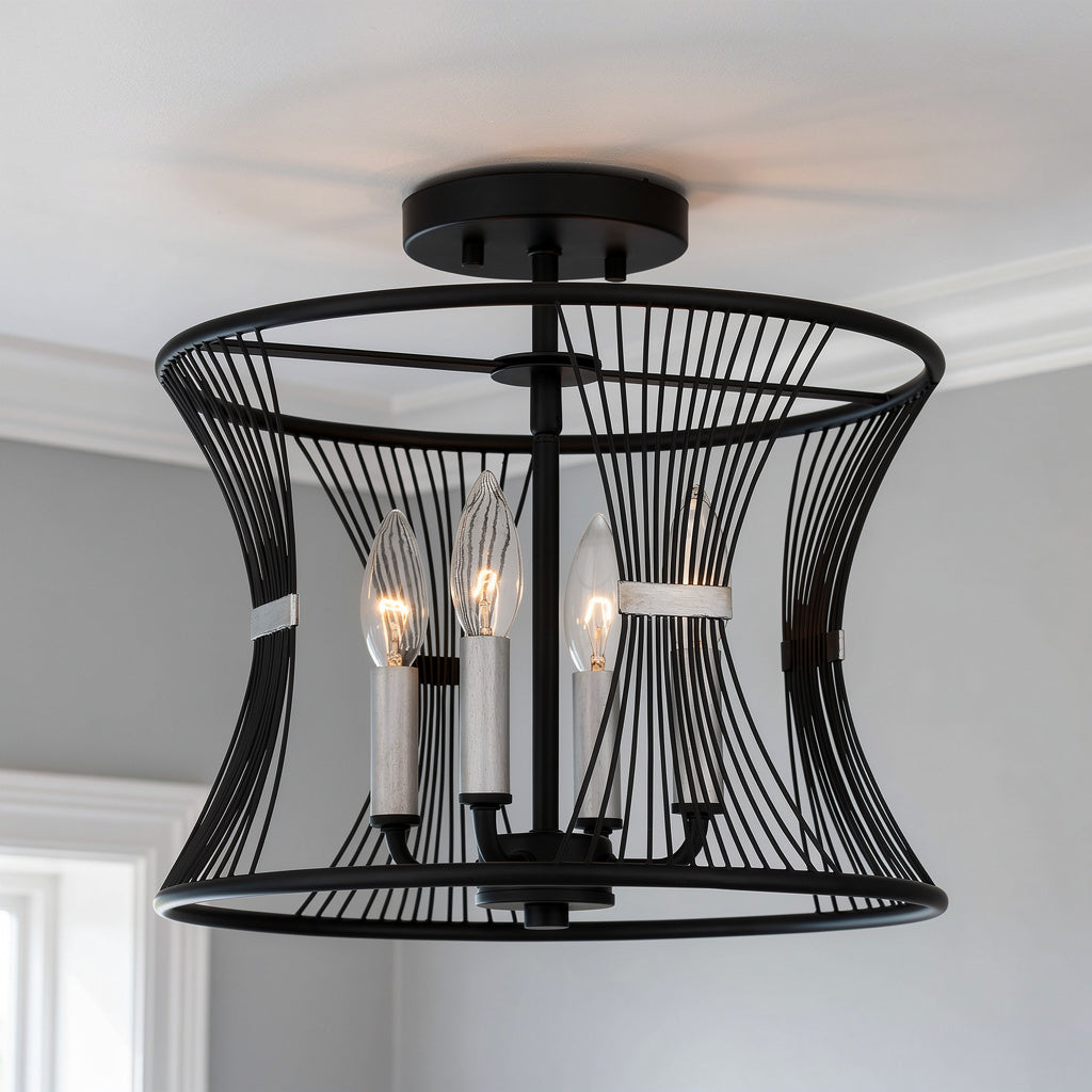 Leiland Four Light Semi Flush Mount