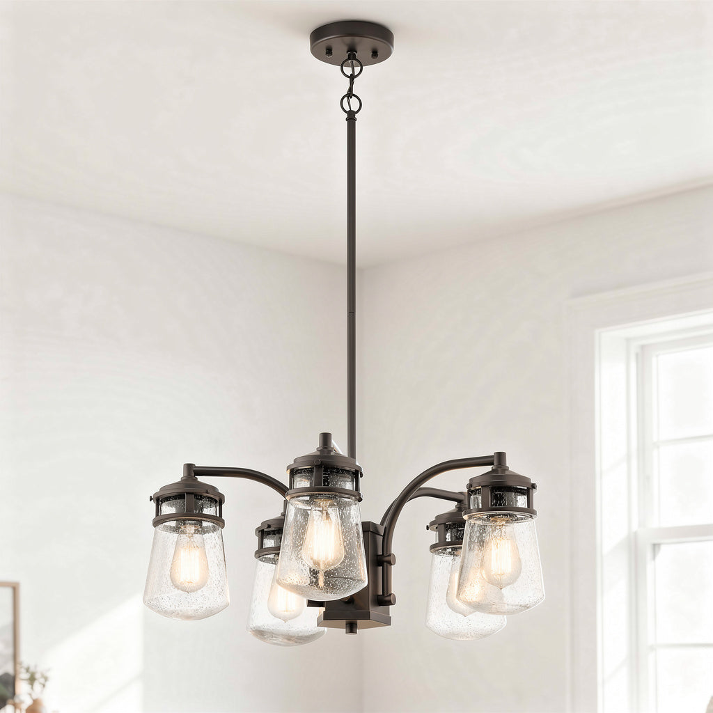 Lyndon Five Light Outdoor Chandelier