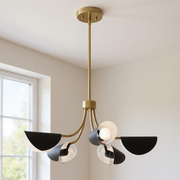 Arcus Five Light Chandelier/Semi Flush