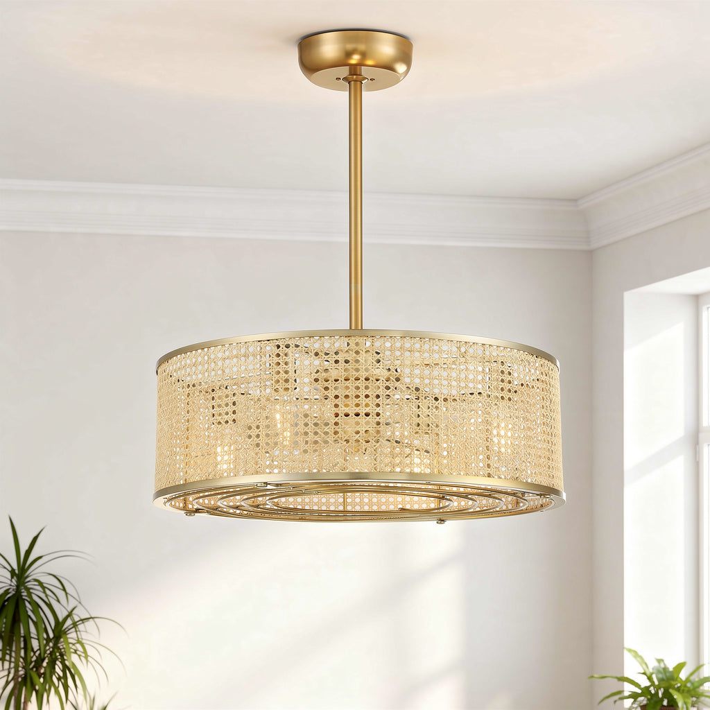 Astoria Four Light Fan D'lier