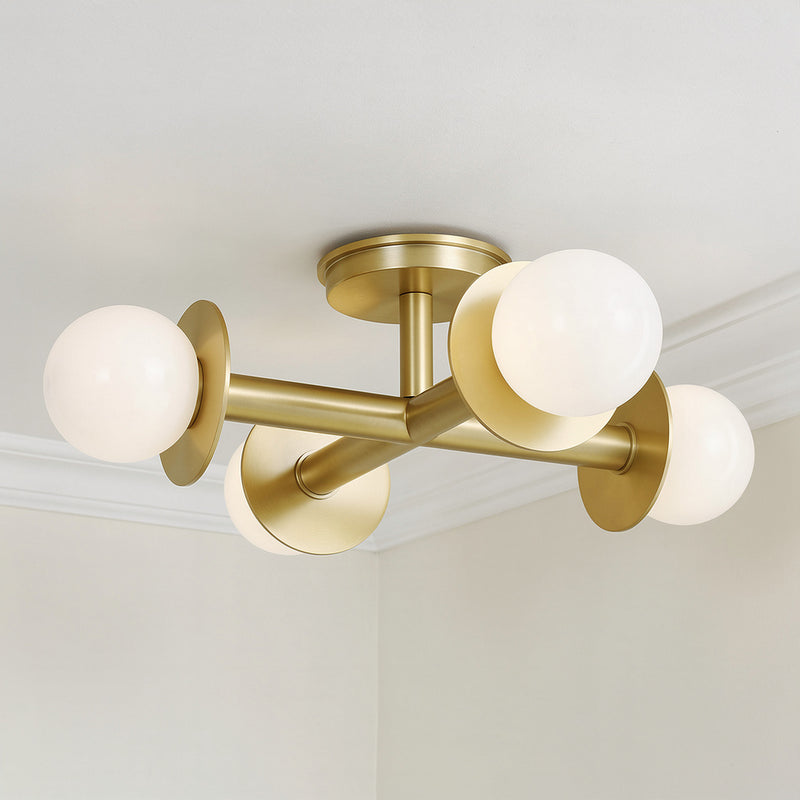 Nodes Four Light Flush Mount
