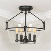 Wells Four Light Semi-Flush Mount