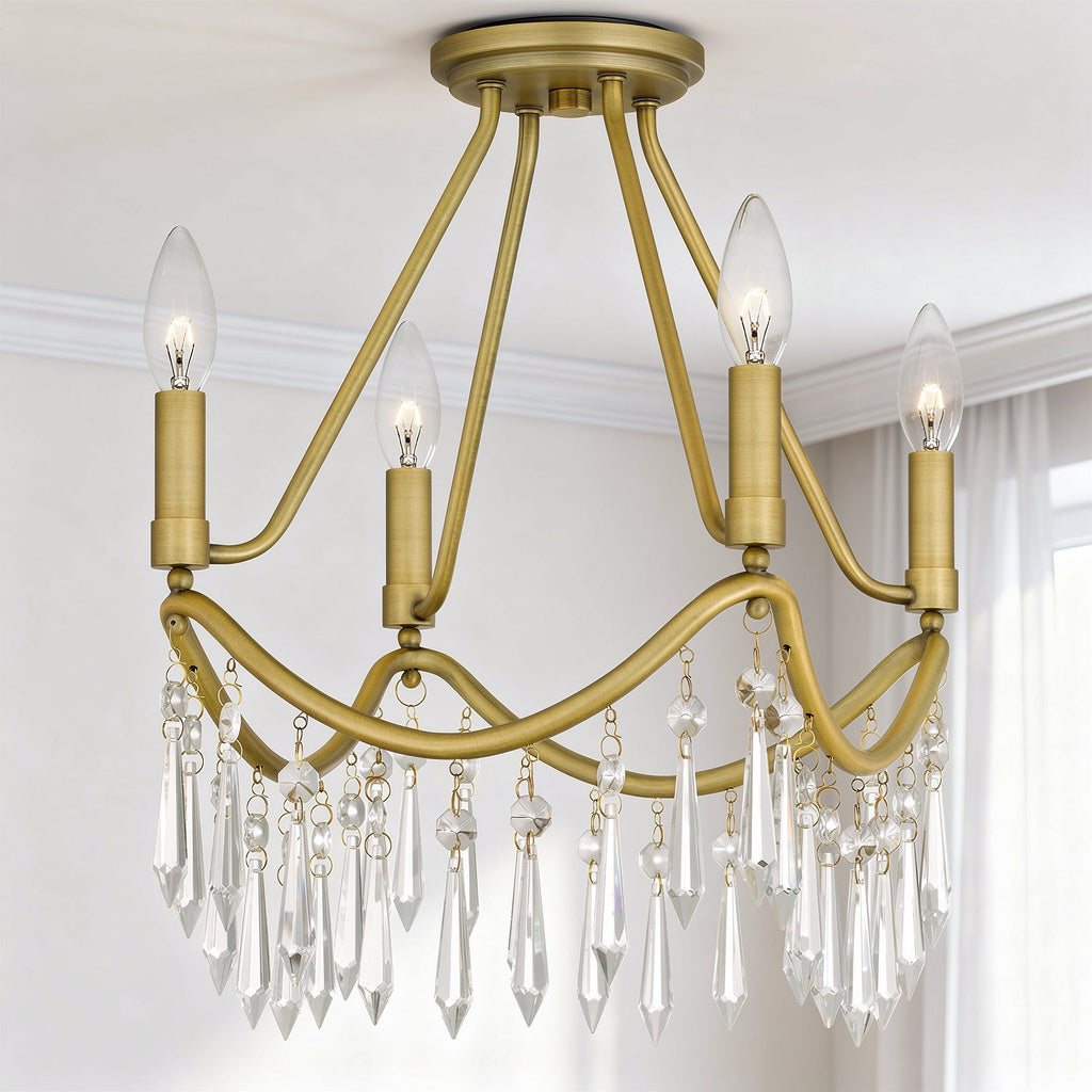 Airedale Four Light Semi Flush Mount