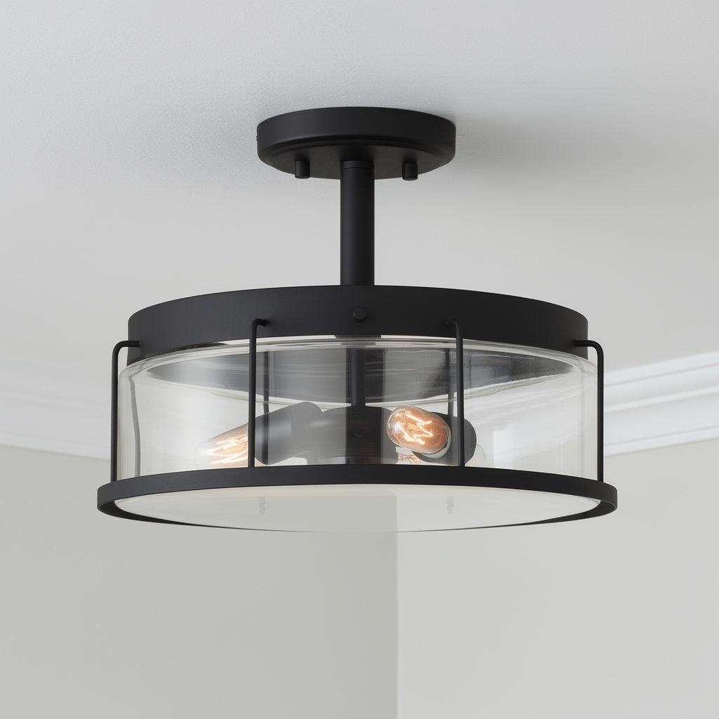 Ludlow Three Light Semi Flush Mount