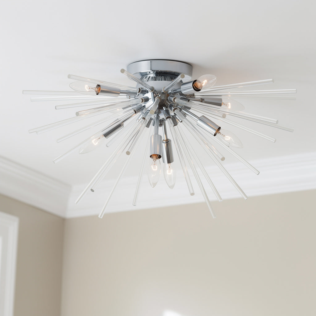 Polaris Eight Light Flush Mount