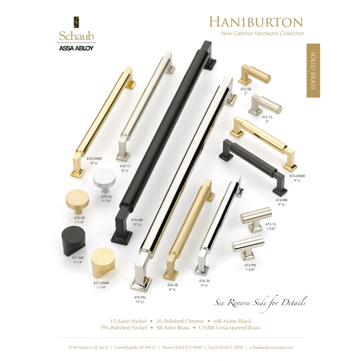 Schaub and Company - 473-26 - Haniburton 1-5/8" Urban Modern Solid Brass Luxury "T" Bar Cabinet Knob in Polished Chrome