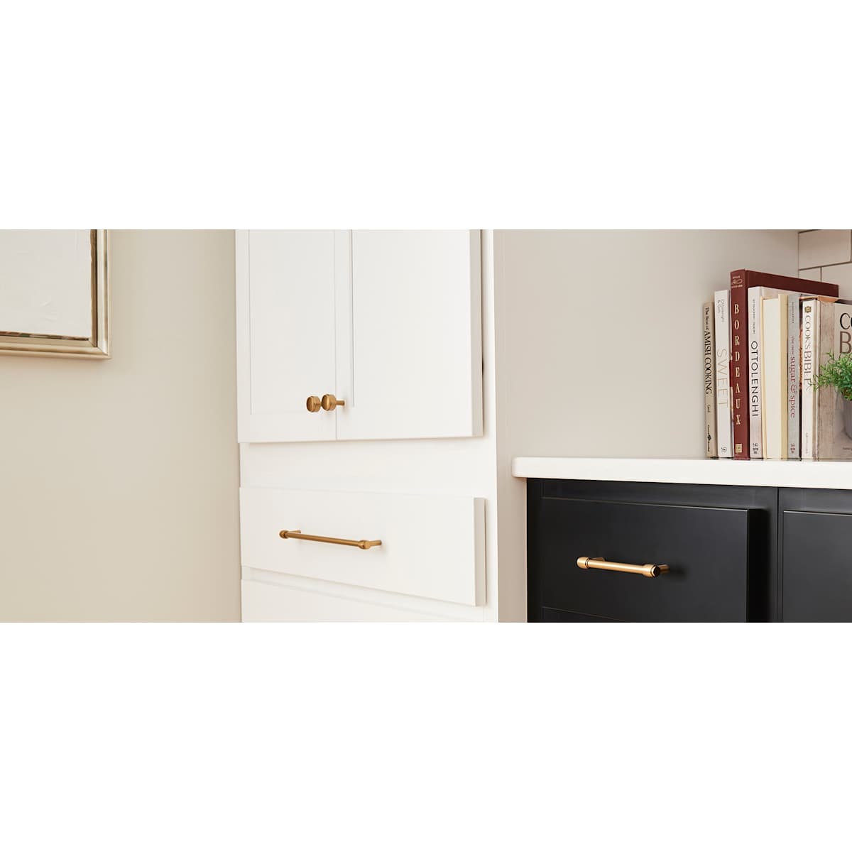 Jeffrey Alexander - 885BG - Hayworth 1-1/8" Modern Industrial Stepped Round Cabinet Knob / Drawer Knob with Mounting Hardware in Brushed Gold