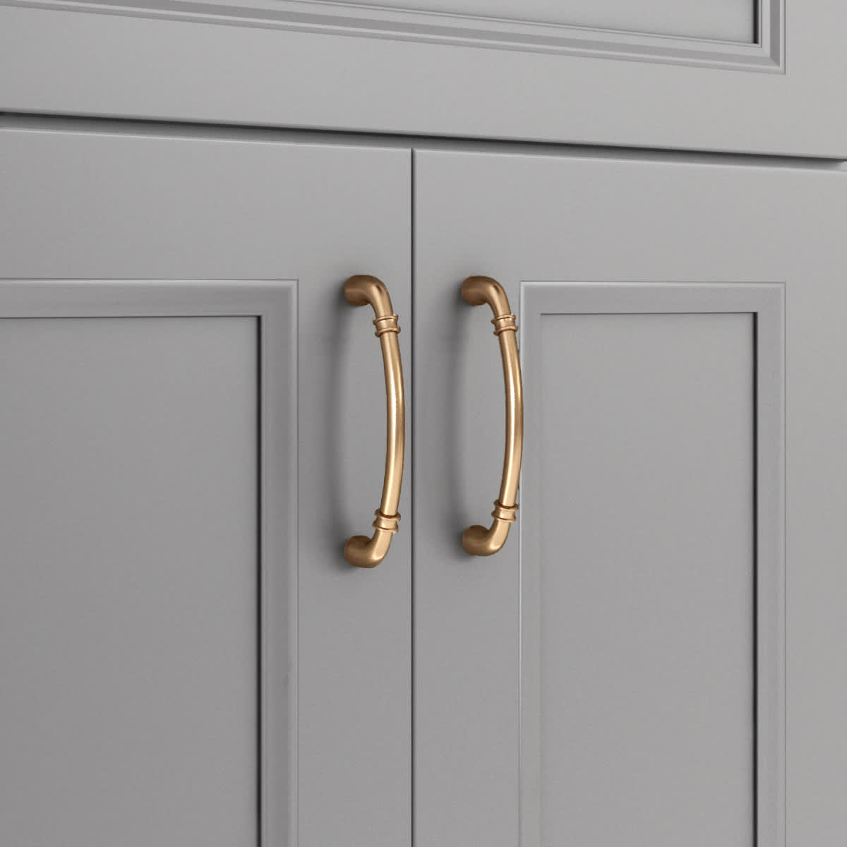 Jeffrey Alexander - 445-12MB - Marie 12" Center to Center Regal Elegant Appliance Handle / Pull with Cuff Detail in Matte Black