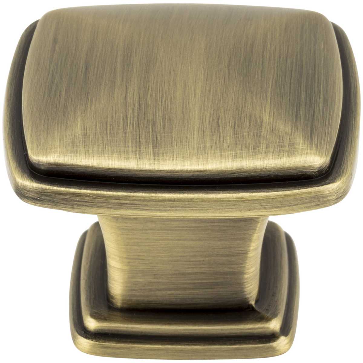 Jeffrey Alexander - 1091DBAC - Milan 1-3/16" Contemporary Stepped Square Cabinet Knob / Drawer Knob with Raised Center in Brushed Oil Rubbed Bronze