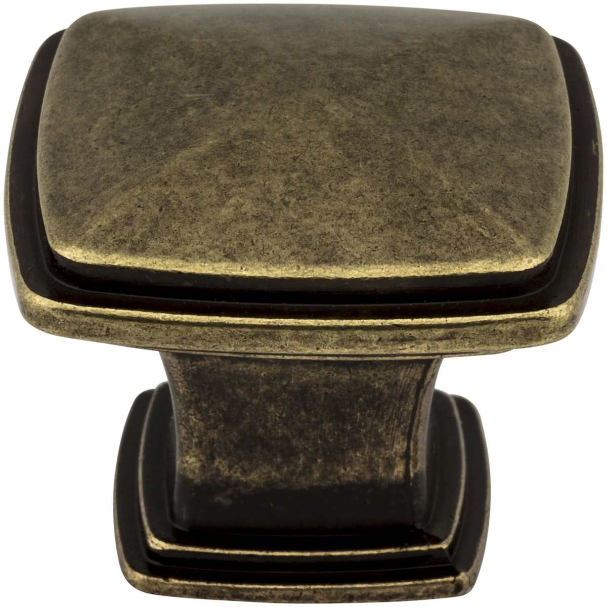 Jeffrey Alexander - 1091DBAC - Milan 1-3/16" Contemporary Stepped Square Cabinet Knob / Drawer Knob with Raised Center in Brushed Oil Rubbed Bronze