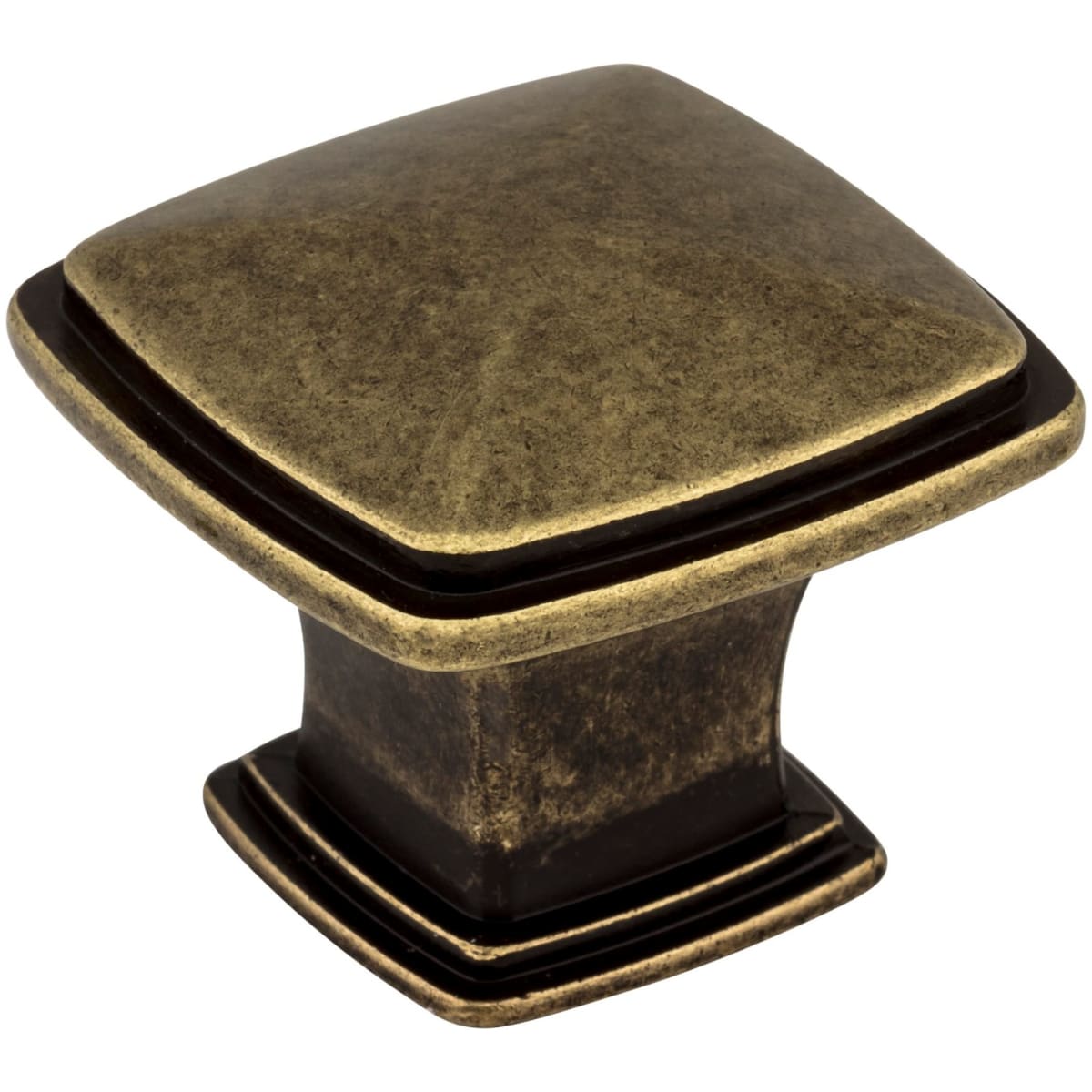 Milan 1-3/16" Contemporary Stepped Square Cabinet Knob / Drawer Knob with Raised Center