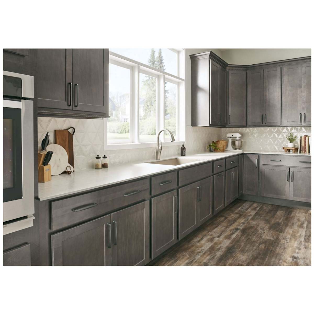 Jeffrey Alexander - 1092-128AB - Milan 1 Series 5-1/16" (128mm) Center to Center Soft Corner Cabinet Handle / Drawer Pull in Brushed Antique Brass