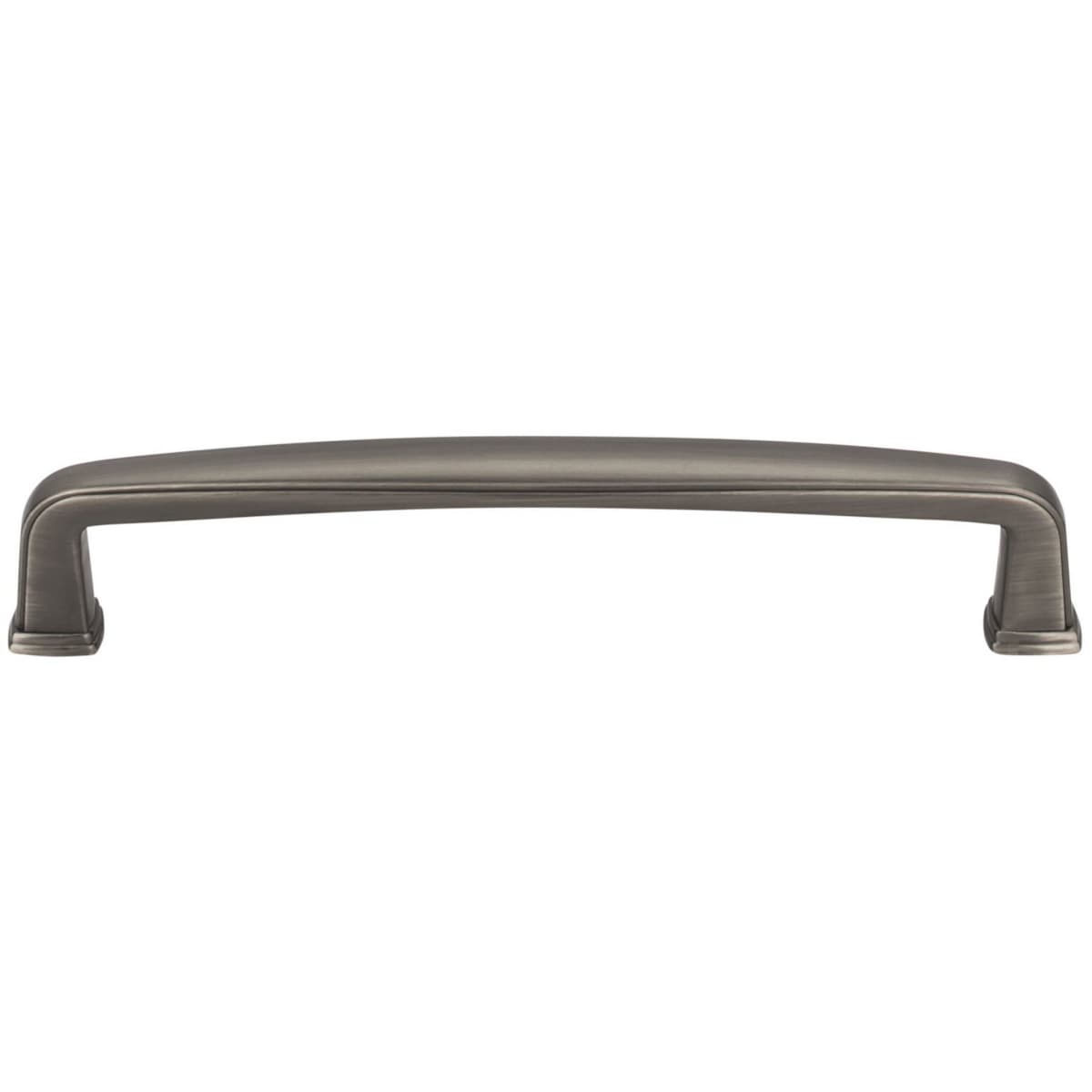 Jeffrey Alexander - 1092-128AB - Milan 1 Series 5-1/16" (128mm) Center to Center Soft Corner Cabinet Handle / Drawer Pull in Brushed Antique Brass