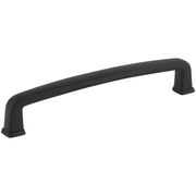 Jeffrey Alexander - 1092-128MB - Milan 1 Series 5-1/16" (128mm) Center to Center Soft Corner Cabinet Handle / Drawer Pull in Matte Black