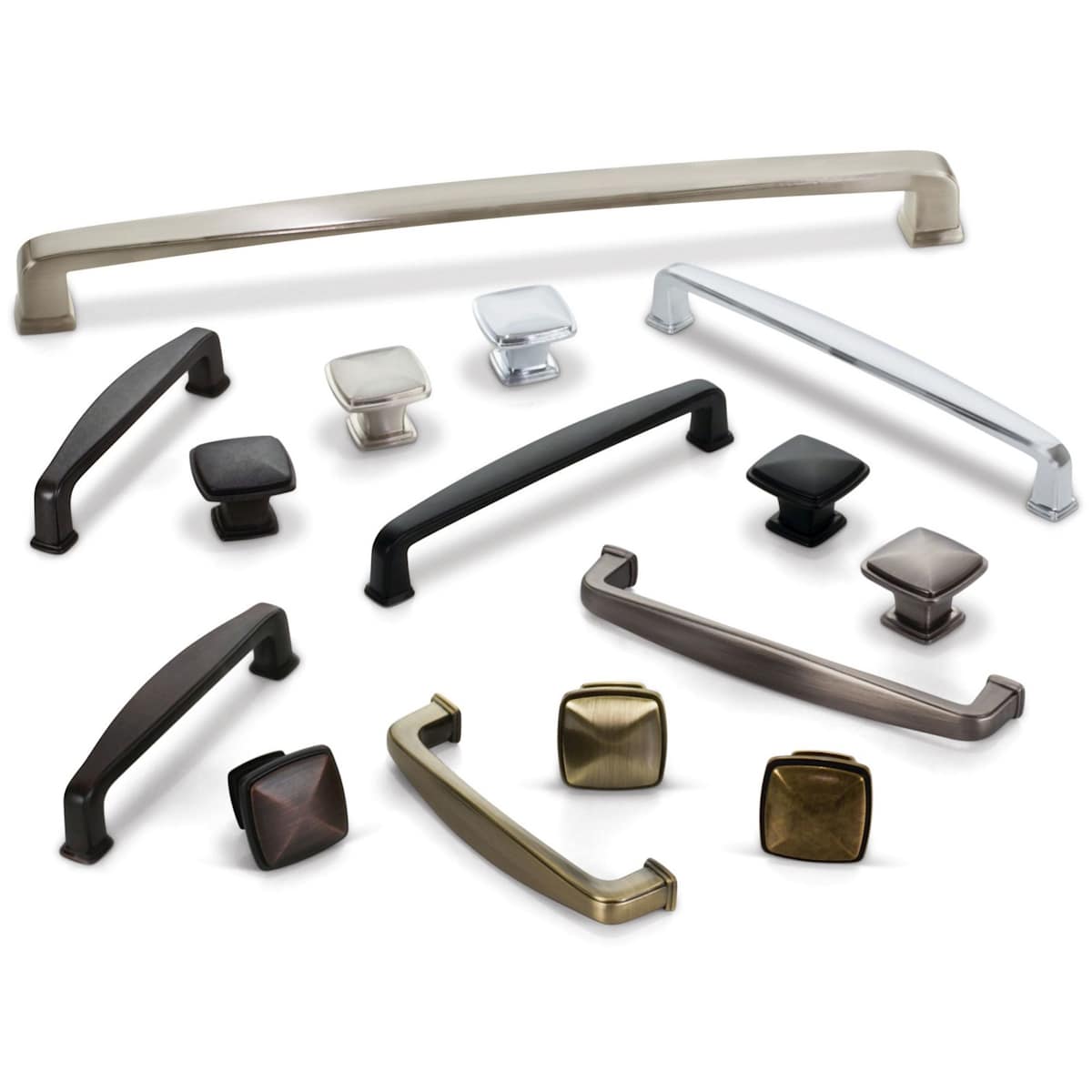 Jeffrey Alexander - 1092-160DACM - Milan 1 Series 6-5/16" Center to Center Rounded Corner Cabinet Handle / Drawer Pull in Gun Metal