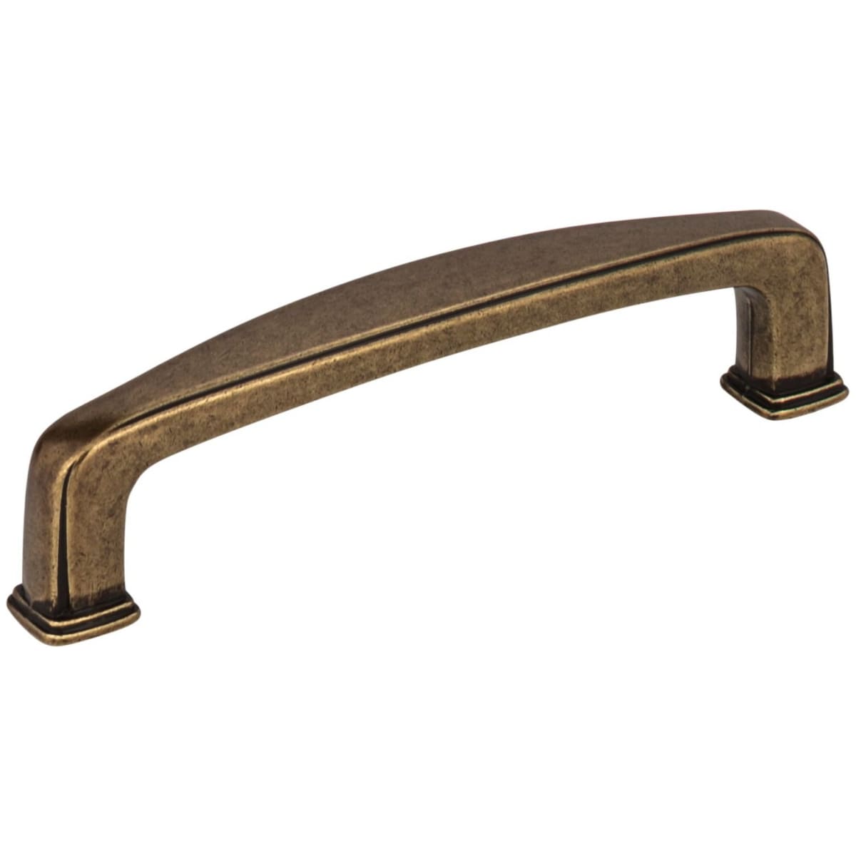Jeffrey Alexander - 1092AEM - Milan 1 Series 3-3/4" Center to Center Transitional Cabinet Handle / Drawer Pull in Distressed Antique Brass