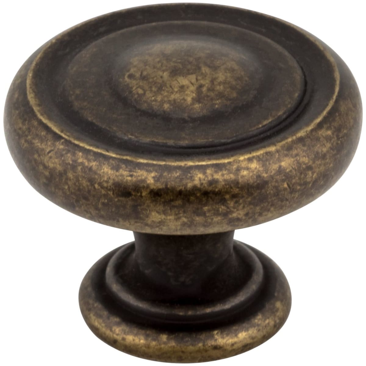 Bremen I - 1-1/4" Round Traditional Ring Mushroom Cabinet Knob / Drawer Knob with Stacked Foot