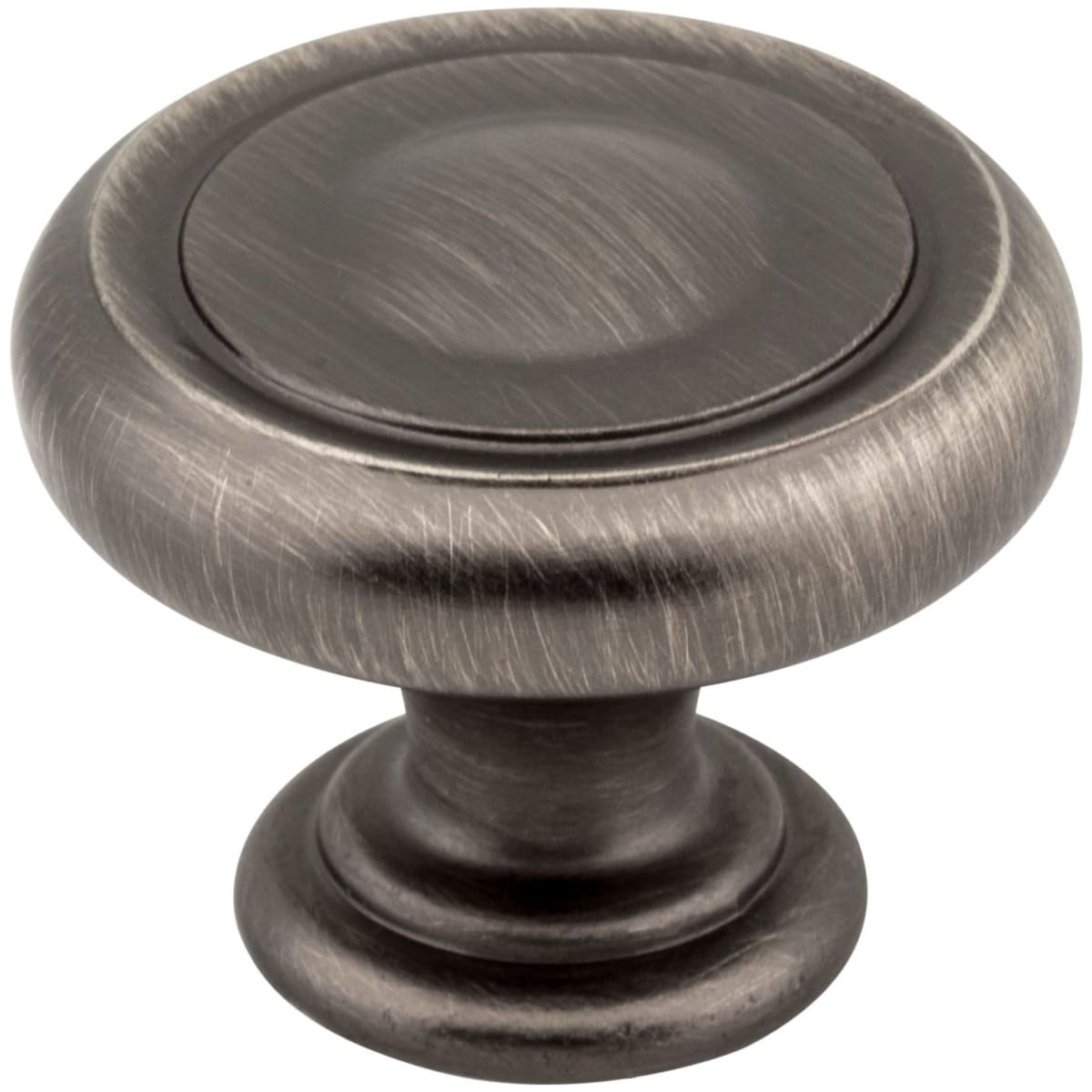 Bremen I - 1-1/4" Round Traditional Ring Mushroom Cabinet Knob / Drawer Knob with Stacked Foot