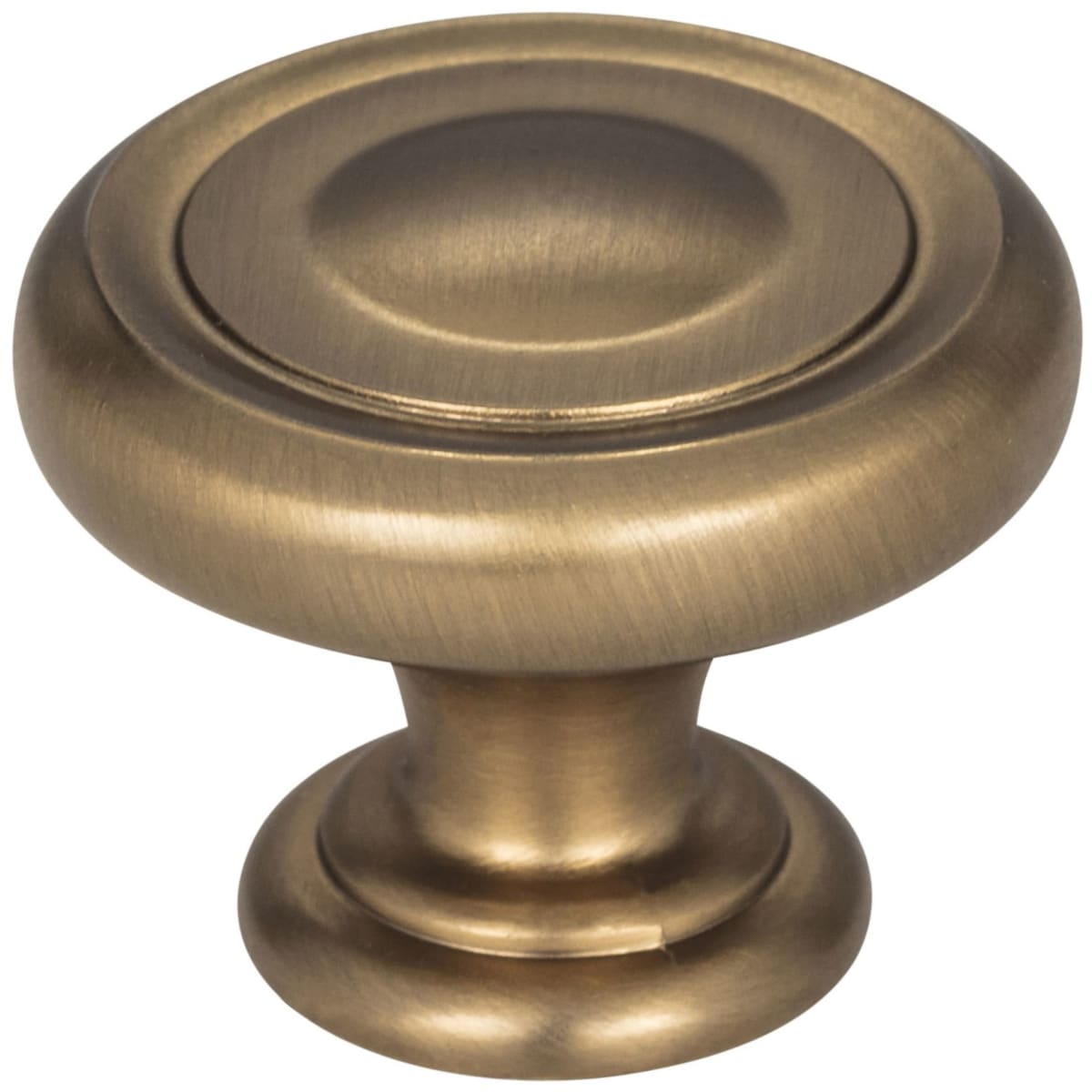 Bremen I - 1-1/4" Round Traditional Ring Mushroom Cabinet Knob / Drawer Knob with Stacked Foot