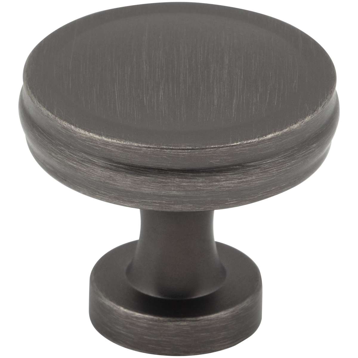 Jules 1-3/8" Modern Industrial Flat Round Mushroom Cabinet / Drawer Knob