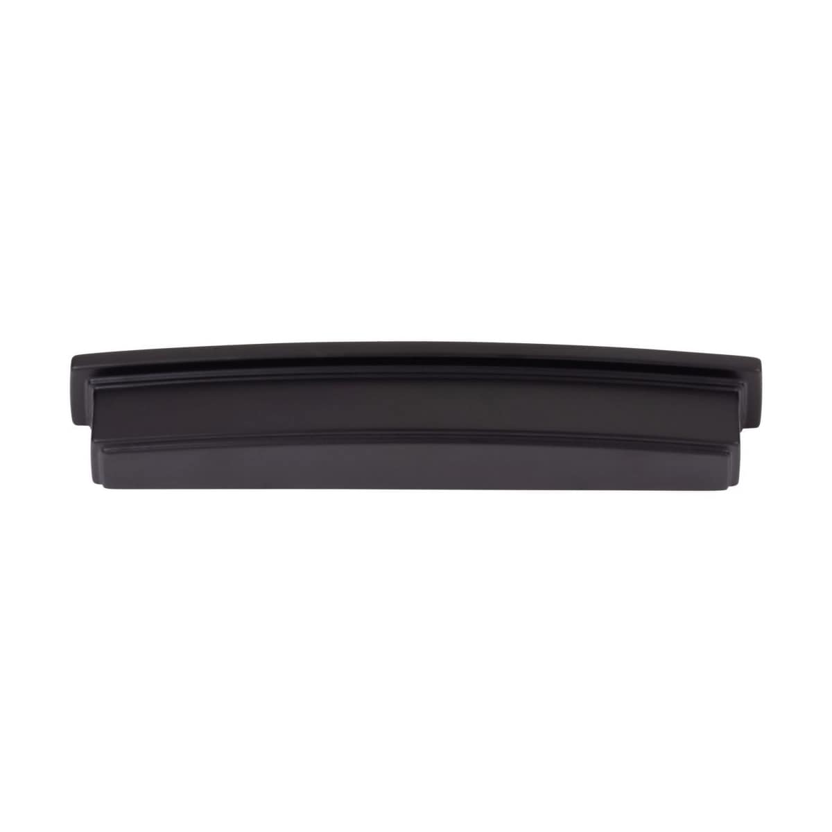 Jeffrey Alexander - 141-160MB - Renzo 6-5/16" Center to Center Bold Modern Square Cabinet Cup Pull / Drawer Cup Handle in Matte Black