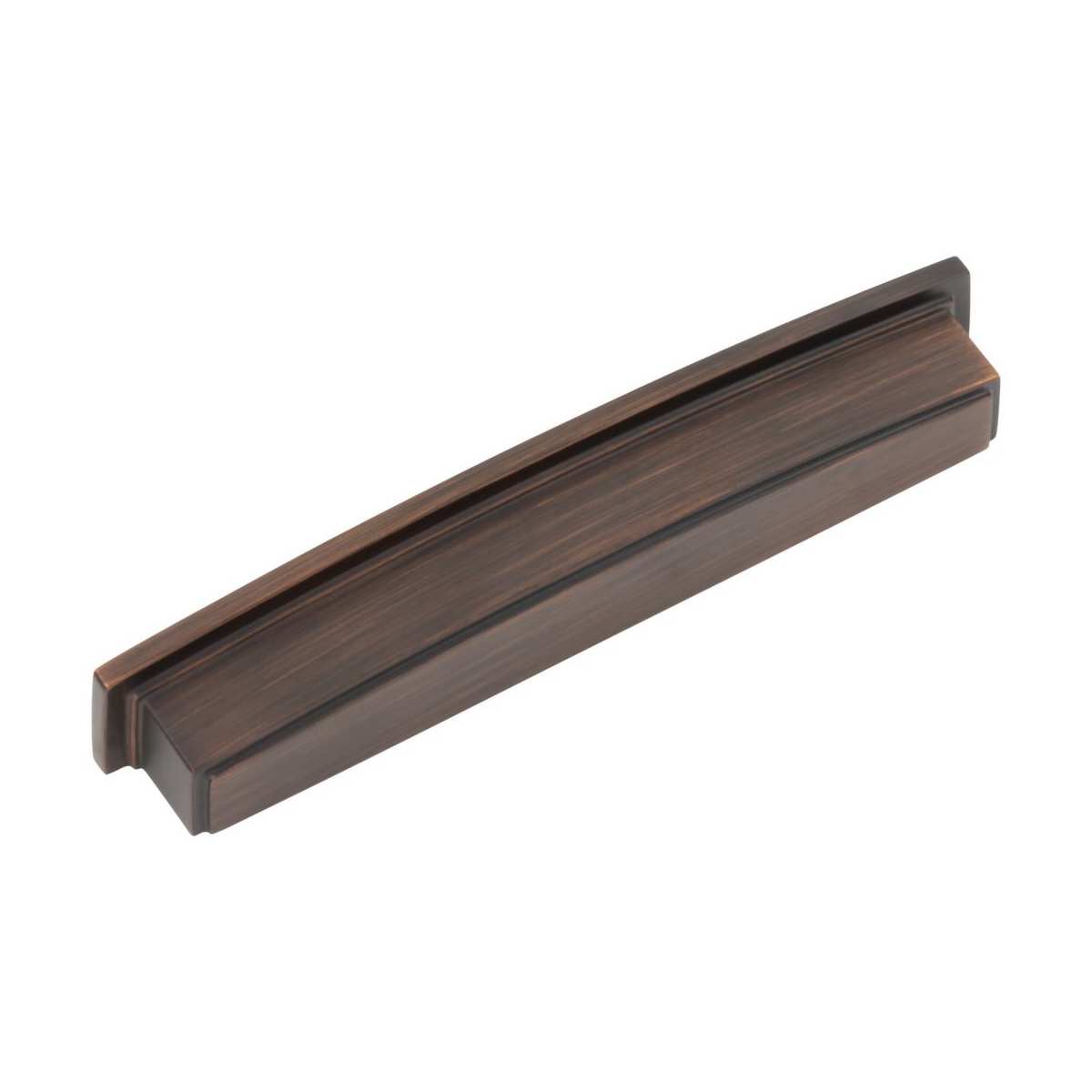 Jeffrey Alexander - 141-160MB - Renzo 6-5/16" Center to Center Bold Modern Square Cabinet Cup Pull / Drawer Cup Handle in Matte Black