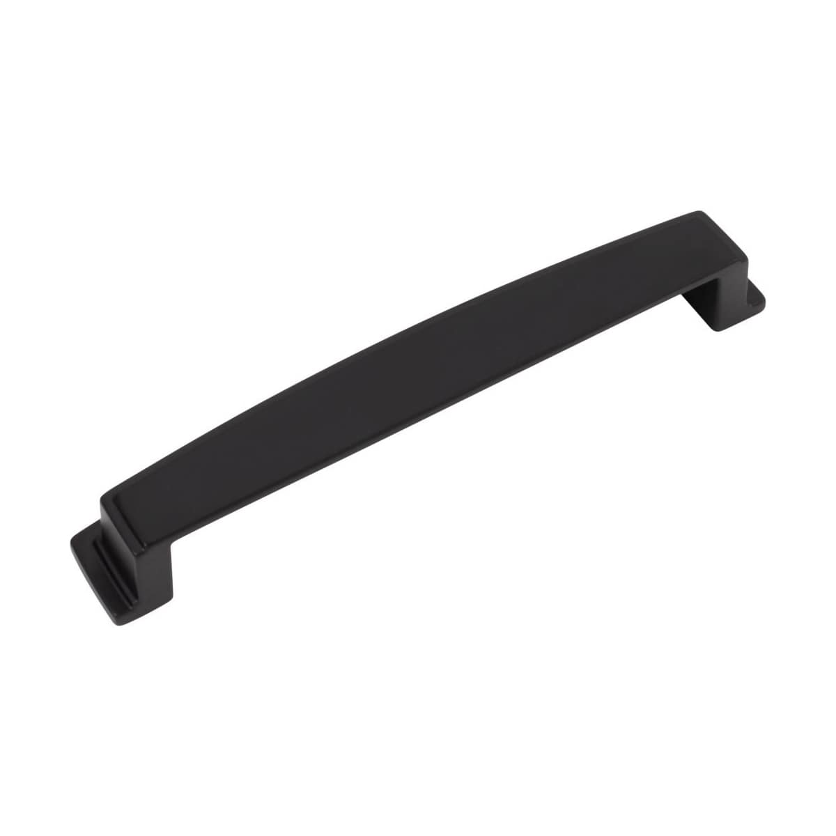 Jeffrey Alexander - 141-160MB - Renzo 6-5/16" Center to Center Bold Modern Square Cabinet Cup Pull / Drawer Cup Handle in Matte Black