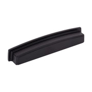 Jeffrey Alexander - 141-160MB - Renzo 6-5/16" Center to Center Bold Modern Square Cabinet Cup Pull / Drawer Cup Handle in Matte Black