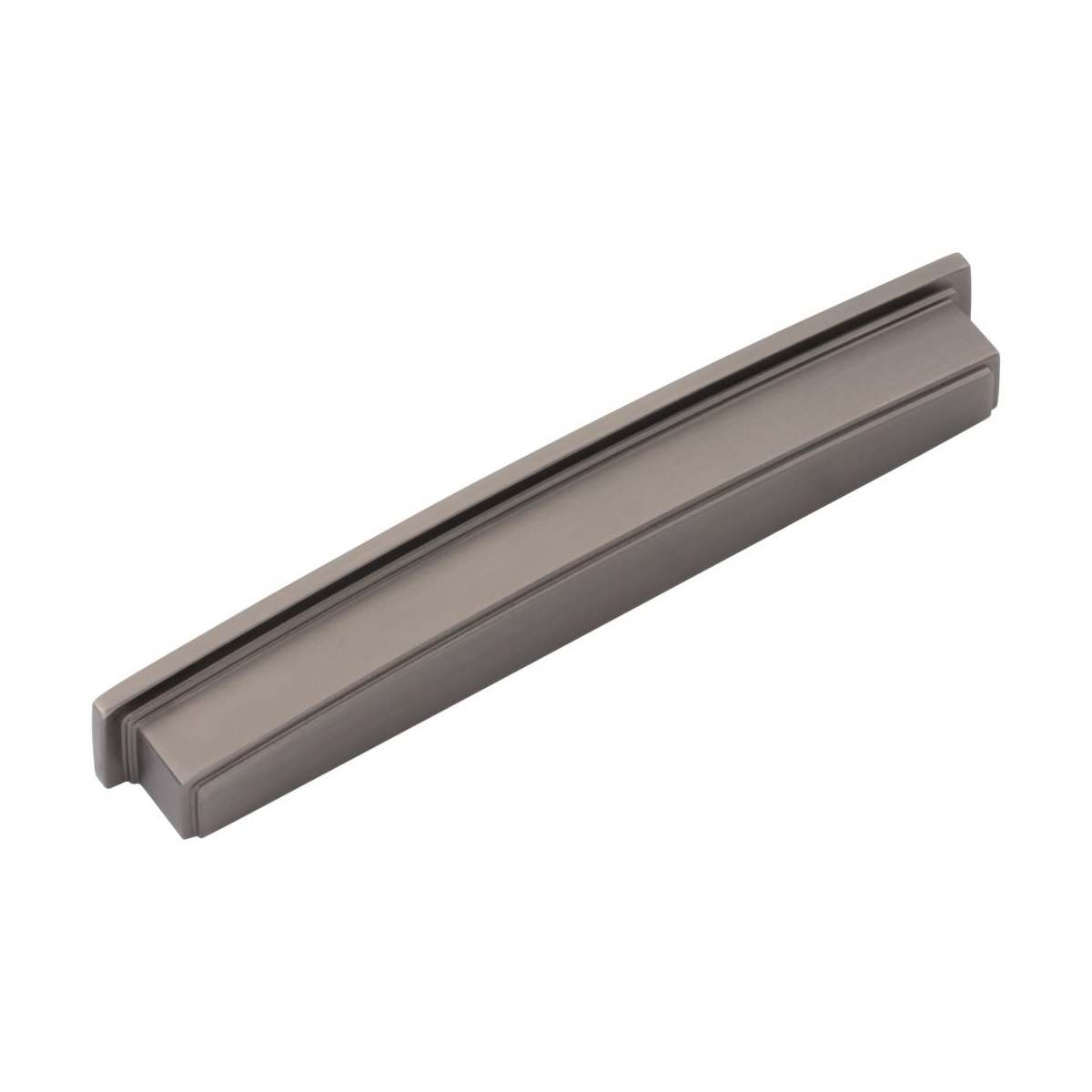 Jeffrey Alexander - 141-192BNBDL - Renzo 7-9/16" Center to Center Modern Square Cabinet Cup Handle / Drawer Cup Pull in Brushed Pewter
