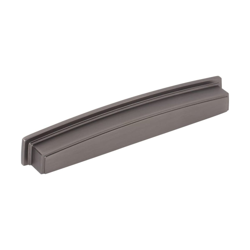 Jeffrey Alexander - 141-192BNBDL - Renzo 7-9/16" Center to Center Modern Square Cabinet Cup Handle / Drawer Cup Pull in Brushed Pewter