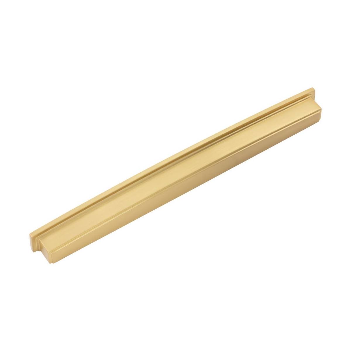 Jeffrey Alexander - 141-305BG - Renzo 12" Center to Center Modern Square Large Cabinet Cup Handle / Drawer Cup Pull in Brushed Gold