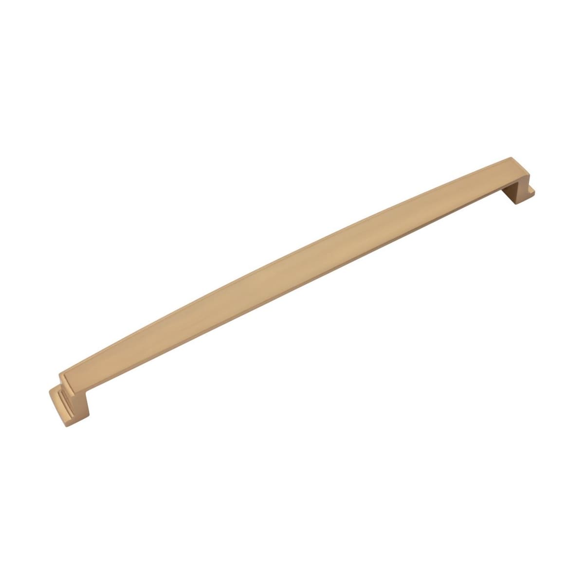 Jeffrey Alexander - 141-305BG - Renzo 12" Center to Center Modern Square Large Cabinet Cup Handle / Drawer Cup Pull in Brushed Gold