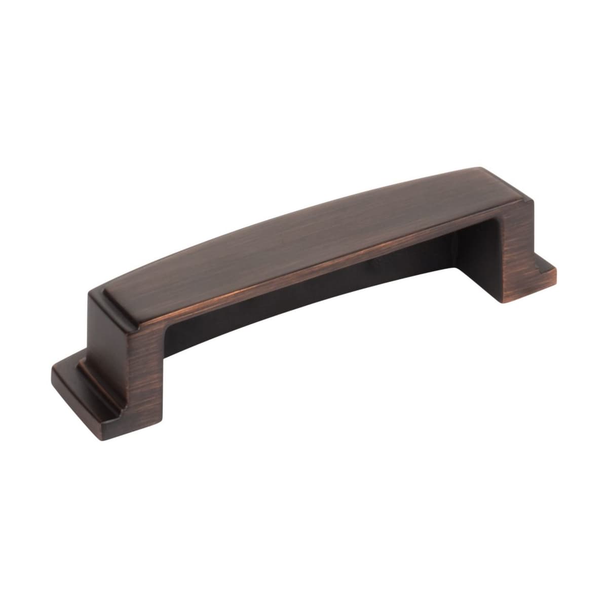 Jeffrey Alexander - 141-96MB - Renzo 3-3/4" Center to Center Squared Contemporary Rectangular Cabinet Cup Pull / Drawer Cup Handle in Matte Black