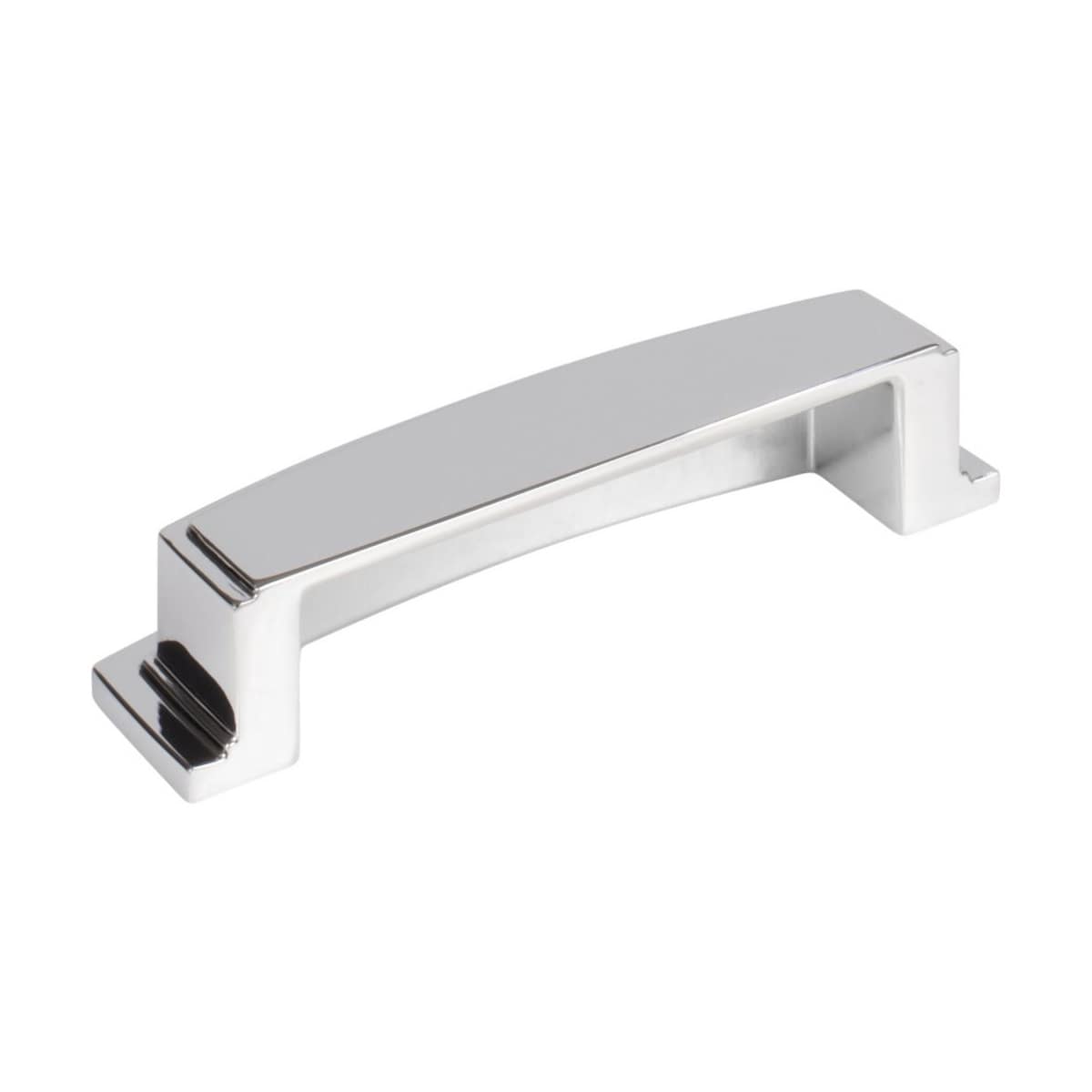 Jeffrey Alexander - 141-96MB - Renzo 3-3/4" Center to Center Squared Contemporary Rectangular Cabinet Cup Pull / Drawer Cup Handle in Matte Black